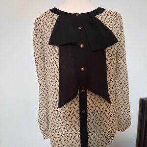 Black and Cream Women's Top